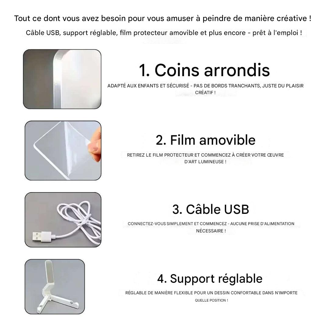✨ Kiddli - Tabla de dibujo LED para una creatividad luminosa