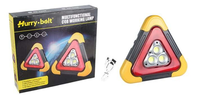 Lampe d'urgence LED 2-en-1 avec panneau solaire portable
