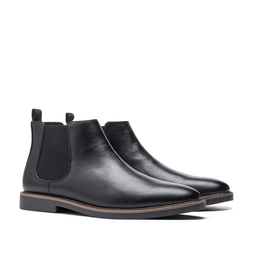 Bottines Chelsea homme, style classique.  Cuir, confortables et élégantes.