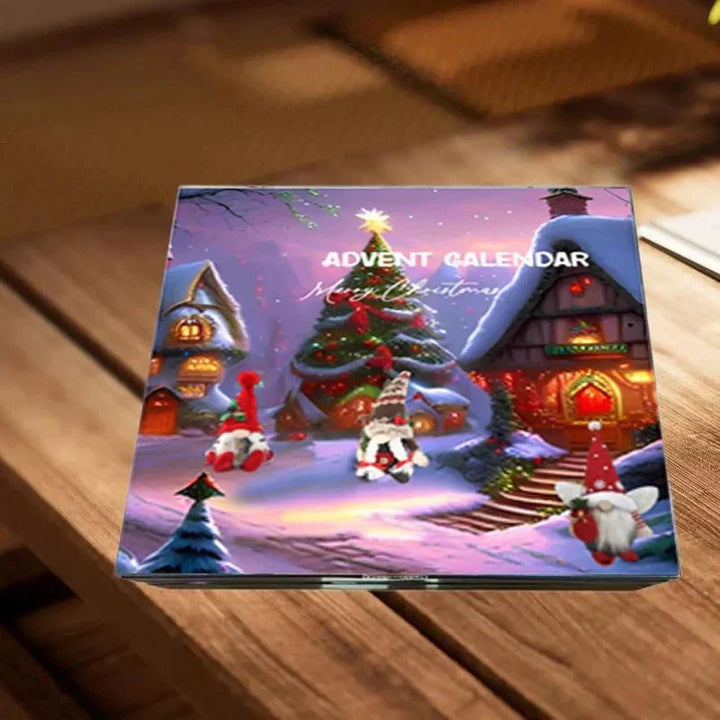 "Calendrier de l'Avent avec 5 gnomes en peluche colorés; surprise de Noël pour enfants, décoration festive 2024"