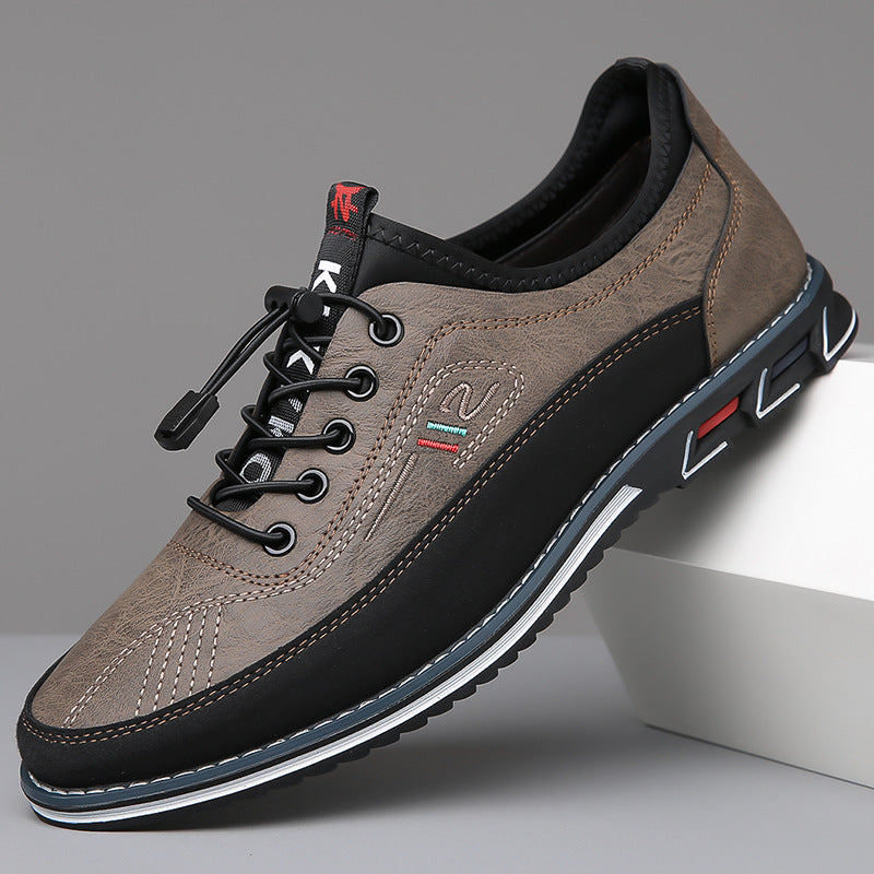 "Chaussures Oxford homme caramel, design moderne, bout rond, lacets. Élégantes et confortables pour occasions formelles."