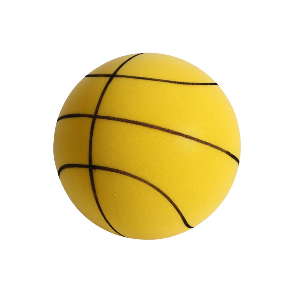 Ballon de basket silencieux, amusant et coloré
 -Jaune/22 cm - Ozerty