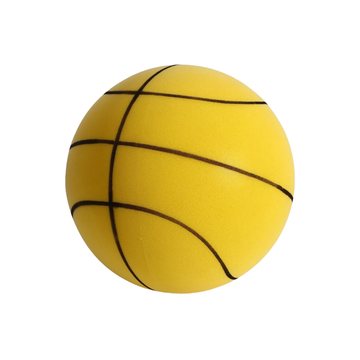 Ballon de basket silencieux, amusant et coloré
 -Jaune/22 cm - Ozerty