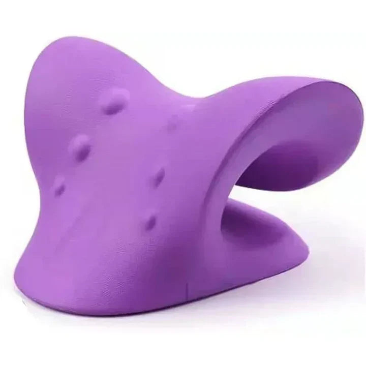 Coussin cervical ergonomique. Soulage nuque & épaules. Points de massage.