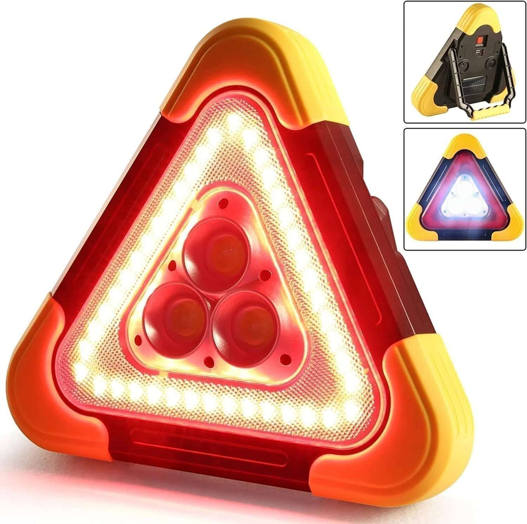 Lampe d'urgence LED 2-en-1 avec panneau solaire portable