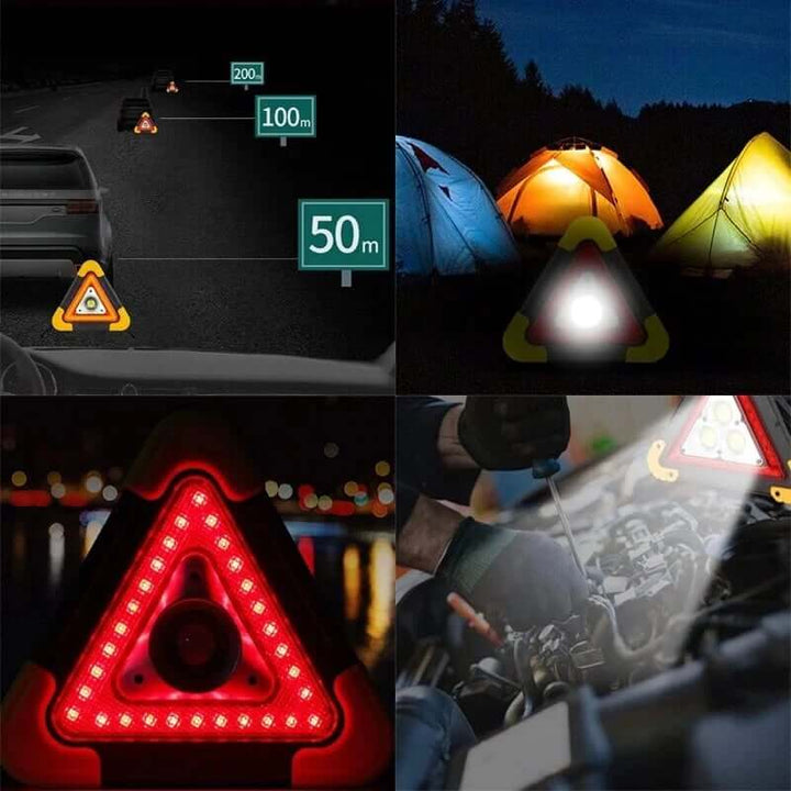 Lampe d'urgence LED 2-en-1 avec panneau solaire portable