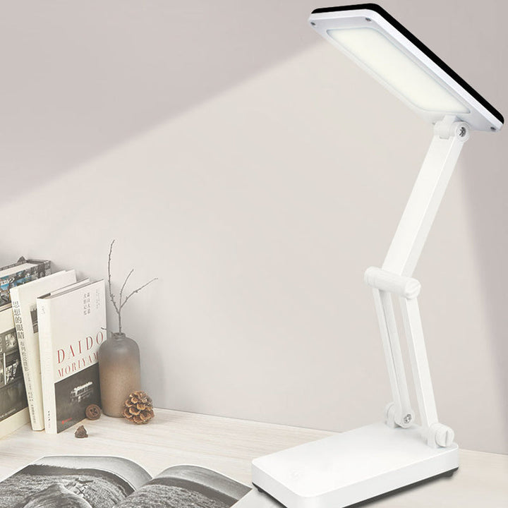 Lampe LED pliable solaire pour extérieur, design compact, ajustable, idéale camping, lecture, lumière d'urgence.