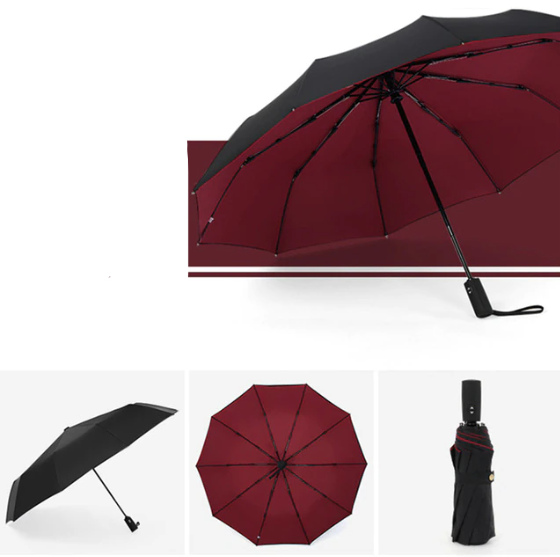 Parapluie pliable anti-vent robuste. Protection optimale contre la pluie et le vent fort. Design élégant et compact.