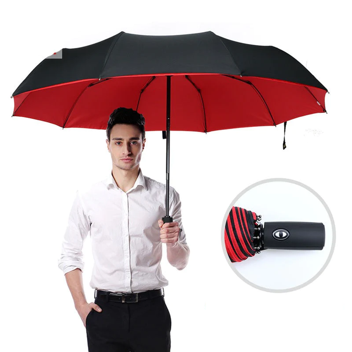 Parapluie pliable anti-vent robuste. Protection optimale contre la pluie et le vent fort. Design élégant et compact.