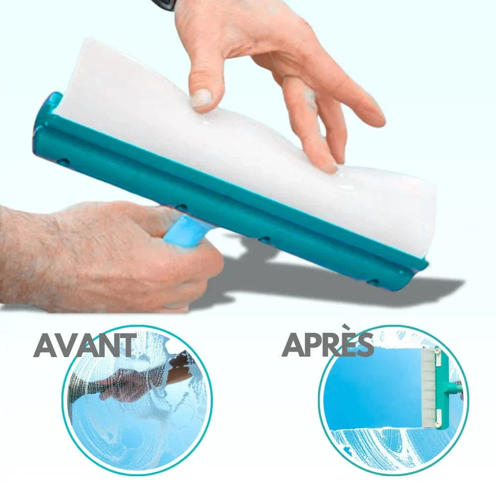 Raclette vitre nettoyage facile.  Lame haute qualité, design ergonomique. Vitres brillantes sans traces.
