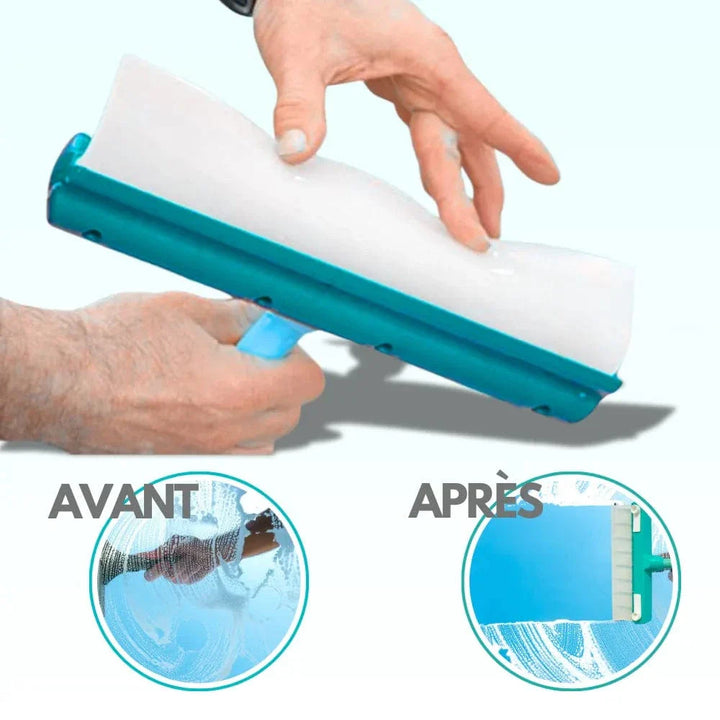 Raclette vitre nettoyage facile.  Lame haute qualité, design ergonomique. Vitres brillantes sans traces.