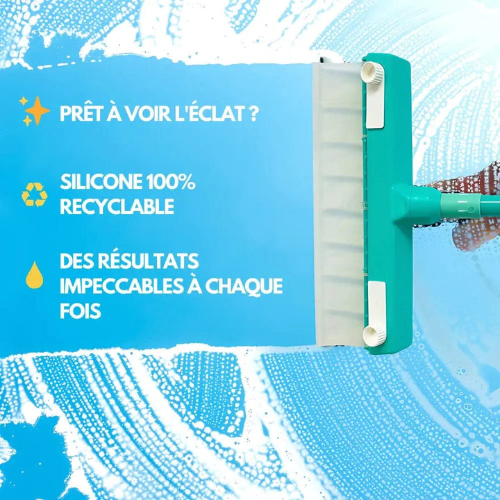 Raclette vitre nettoyage facile.  Lame haute qualité, design ergonomique. Vitres brillantes sans traces.