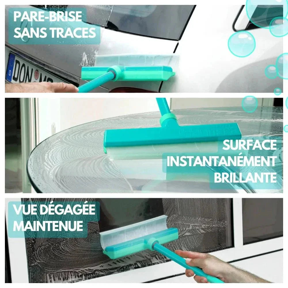 Raclette vitre nettoyage facile.  Lame haute qualité, design ergonomique. Vitres brillantes sans traces.