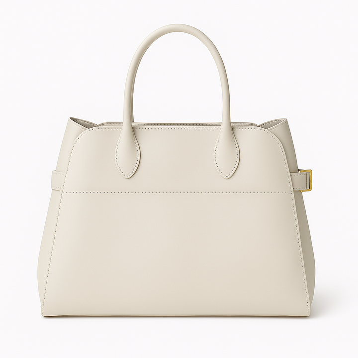 "Sac à main NOXA design minimaliste en cuir, vue avant, couleur noire; chic et structuré pour un style urbain et élégant."