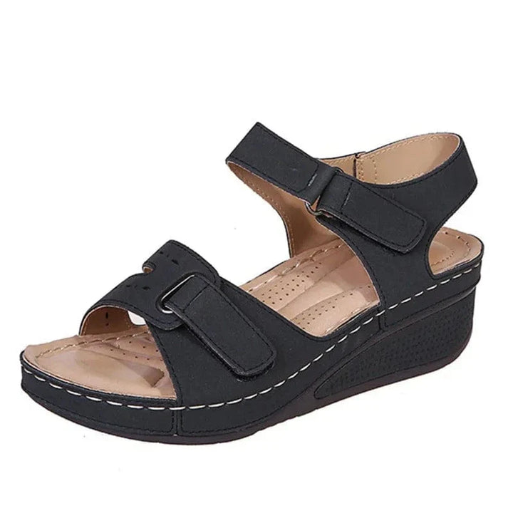 Sandales orthopédiques femme, confort supérieur. Design élégant et minimaliste.  Fermeture velcro.