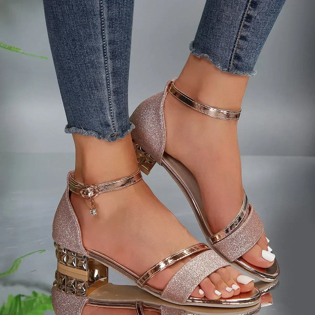 Sandales orthopédiques pour femmes Nelly, design chic avec soutien optimal et confort inégalé, couleur beige, semelle ergonom