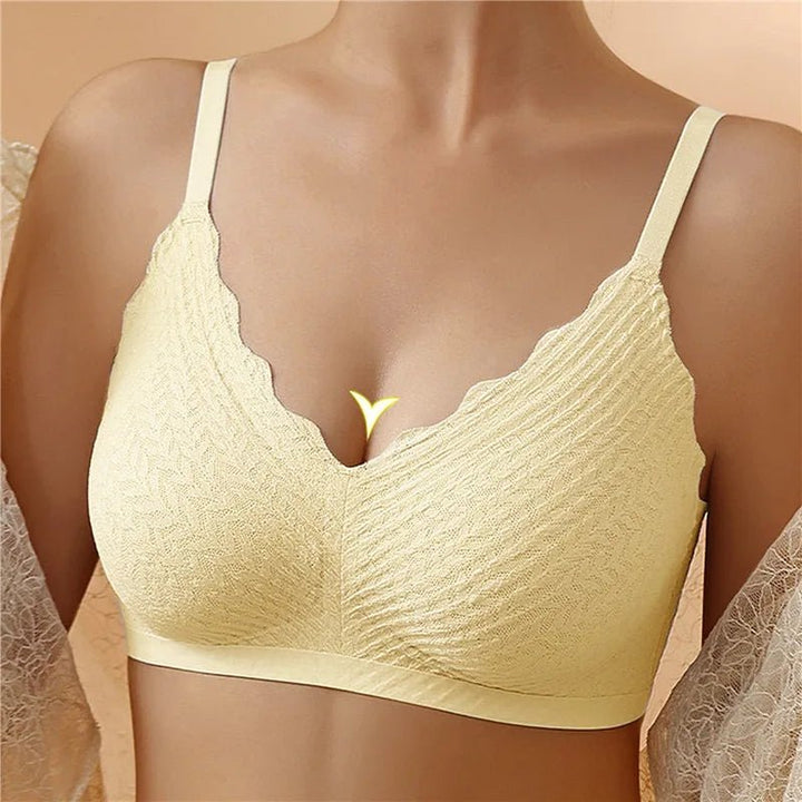 Soutien-gorge push-up sans armatures, confort optimal.  Maintien parfait, tissu doux et respirant. Bretelles réglables.