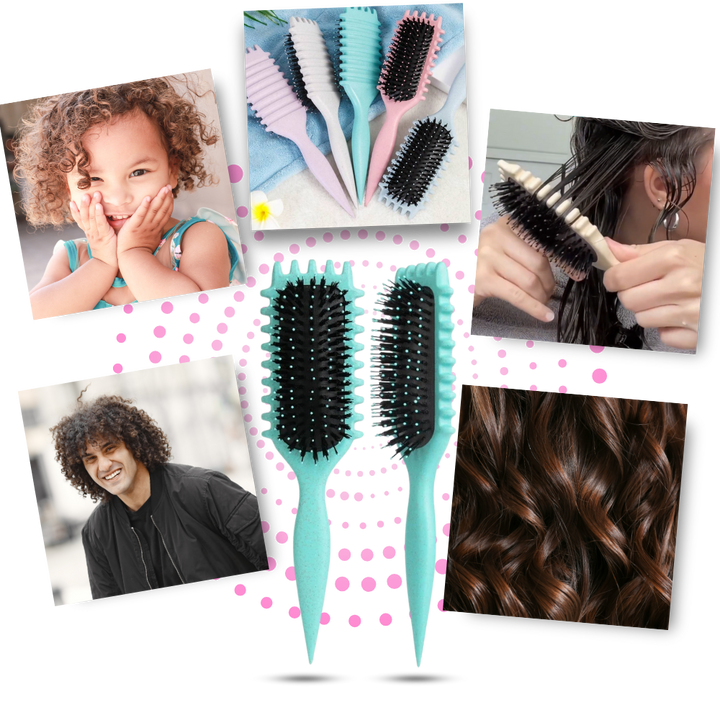 Brosse démêlante et définissante pour boucles - Ozerty