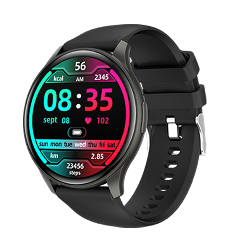 Smartwatch étanche avec appels, assistant vocal, suivi du sommeil et de la forme physique.