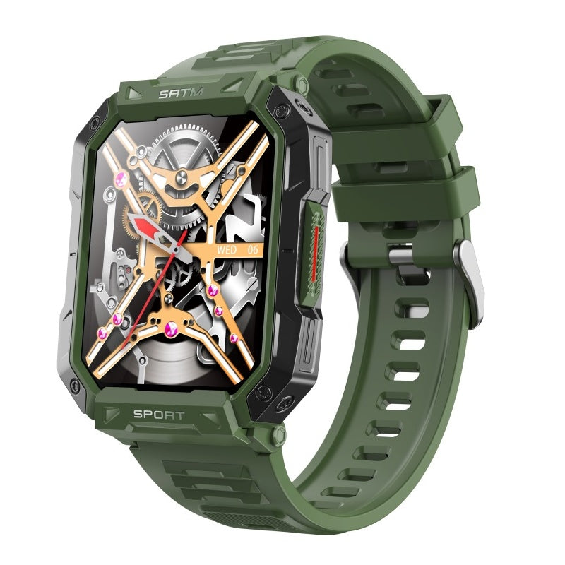 Montre connectée étanche pour un suivi quotidien du cœur, O2 et du sommeil.