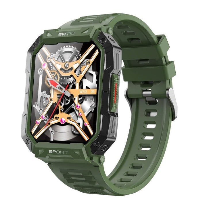 Montre connectée étanche pour un suivi quotidien du cœur, O2 et du sommeil.
