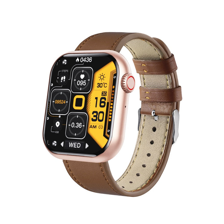 Montre connectée santé étanche, avec moniteur cardiaque, O2 et sommeil.