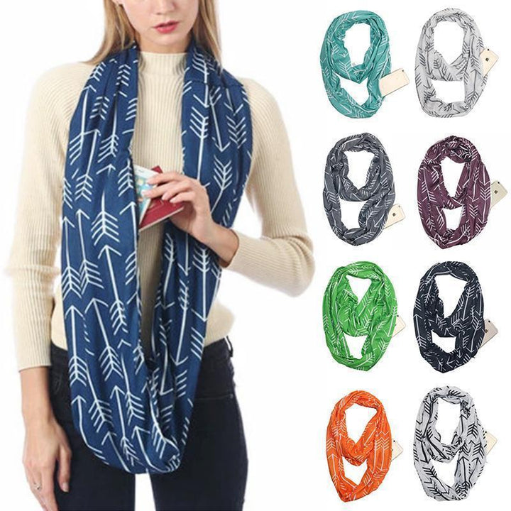 Foulard Poches Fermeture à Glissière