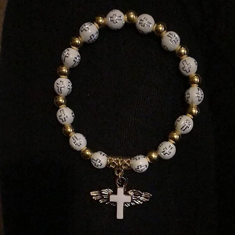 Bracelet Croix Aile d'Ange