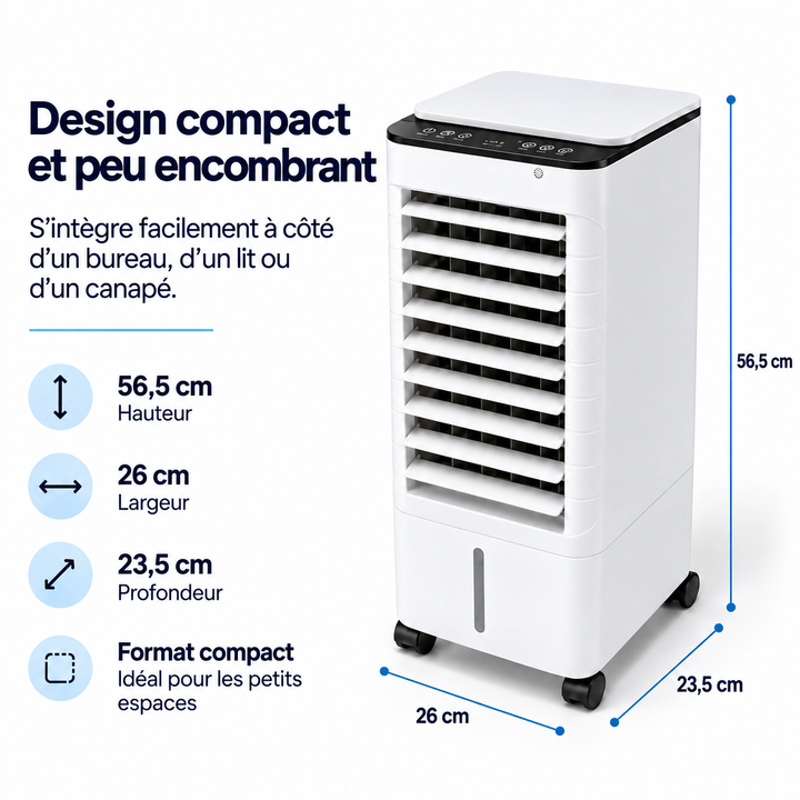 Refroidisseur et humidificateur d'air pour un confort accru. Améliore la qualité de l'air ambiant.