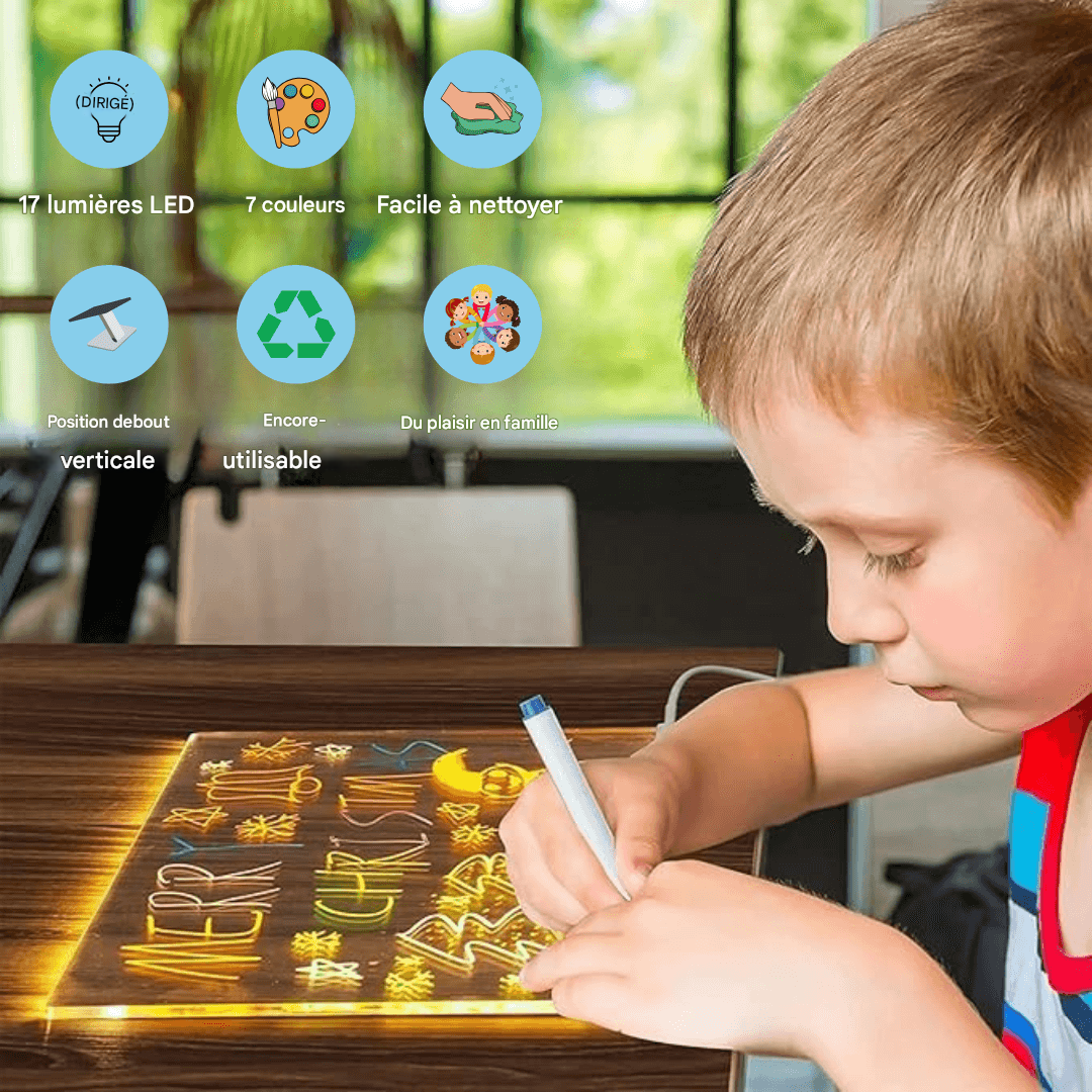 ✨ Kiddli - Planche à dessin LED pour une créativité lumineuse