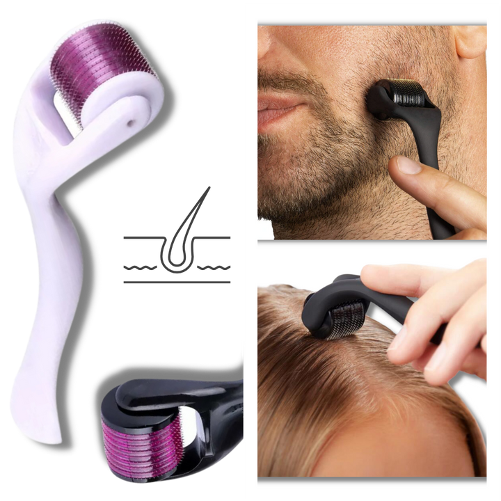 Rouleau dermique pour la croissance des cheveux et de la barbe