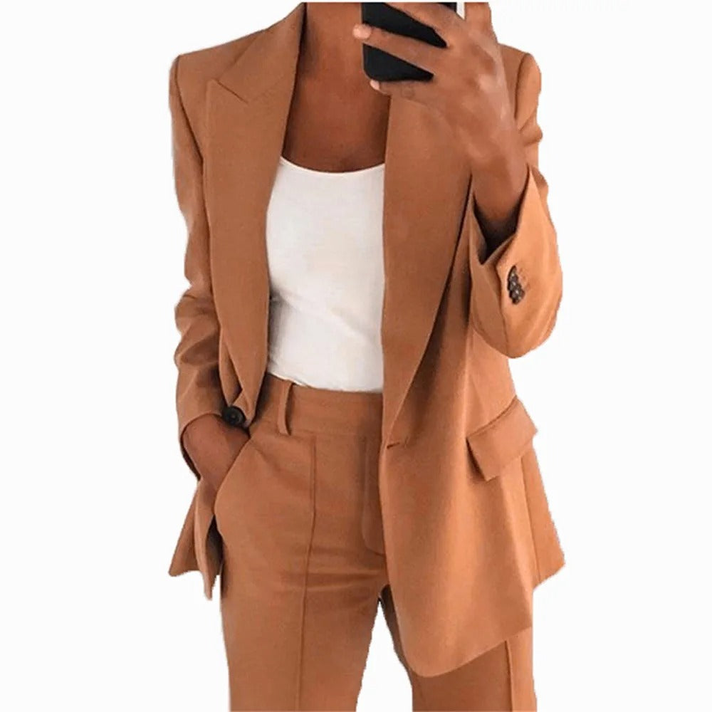 Conjunto Blazer y Pantalón Mujer - Traje Dos Piezas Elegante