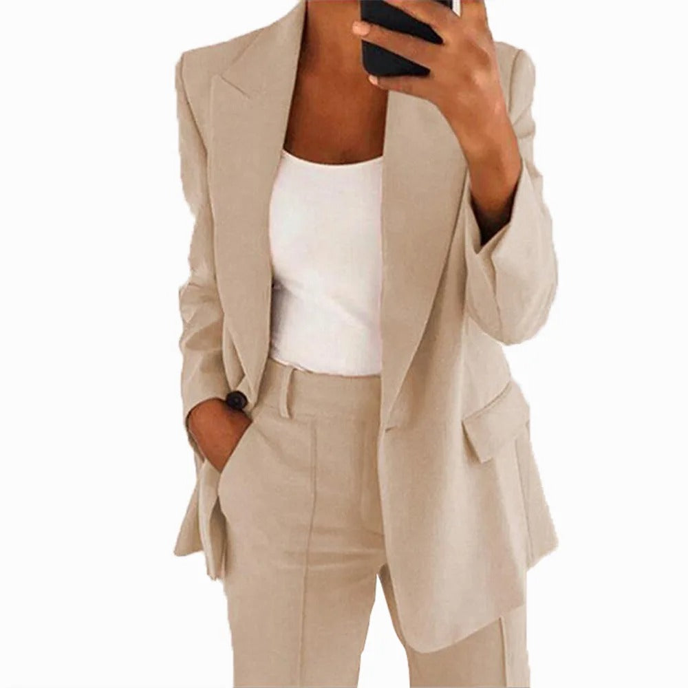 Conjunto Blazer y Pantalón Mujer - Traje Dos Piezas Elegante
