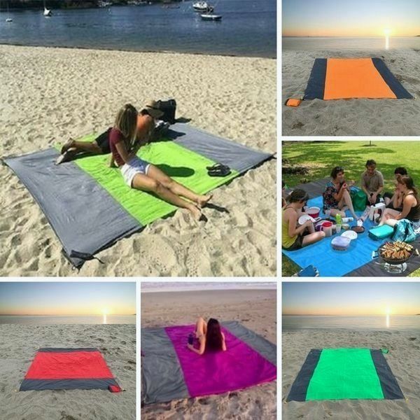 Stranddeken 5-8 volwassenen, waterdicht en zanddicht