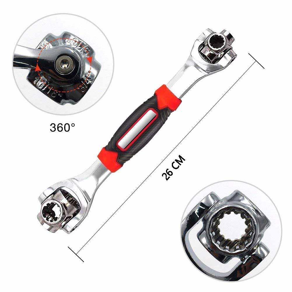 Domom® 48 en 1 outils Douille Fonctionne avec Boulons à 360 °