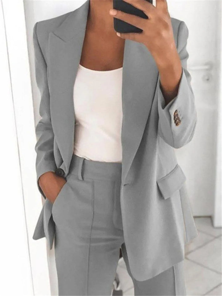 Conjunto Blazer y Pantalón Mujer - Traje Dos Piezas Elegante