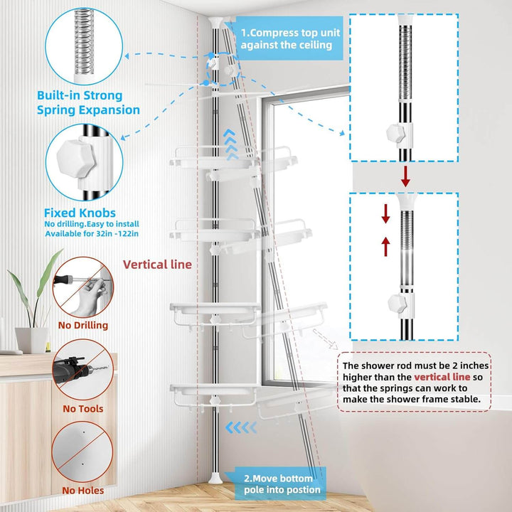 Storix™  - Étagère de Douche Ajustable