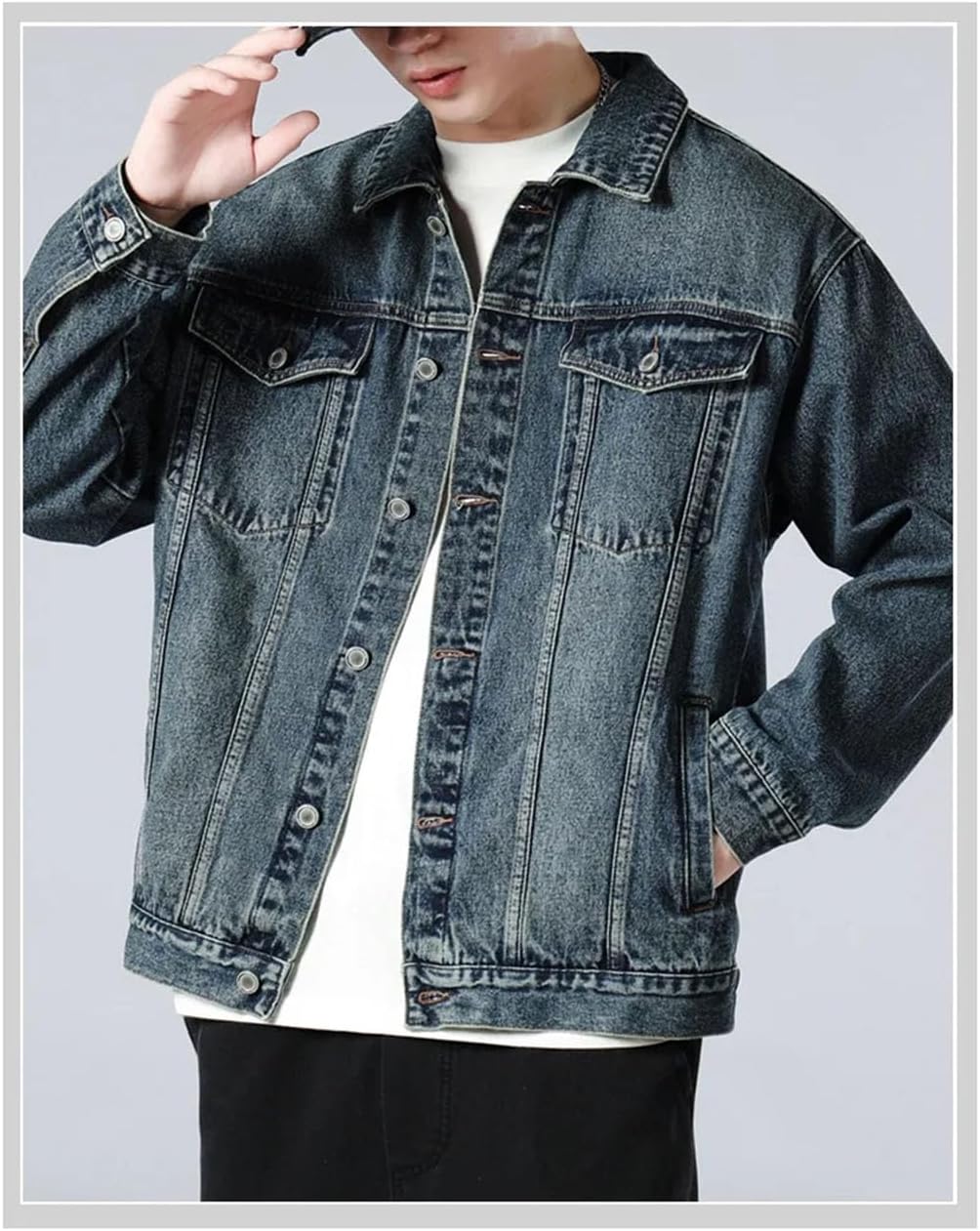 Veste en Denim Homme - Style Tendance - Confort