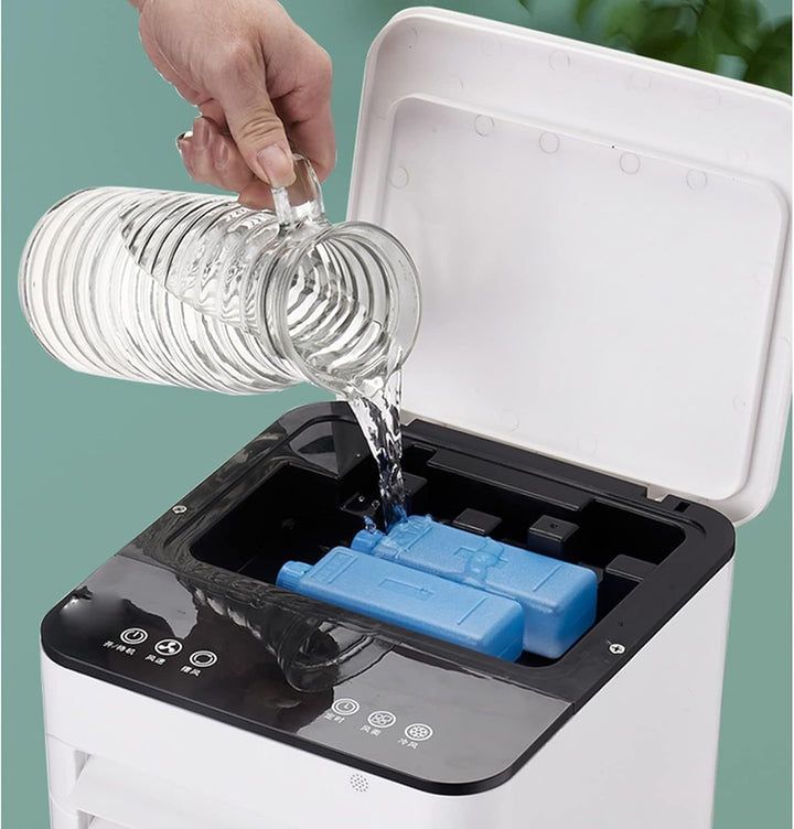Appareil 3-en-1: climatiseur, purificateur et humidificateur d'air, offrant un confort optimal pour l'été.