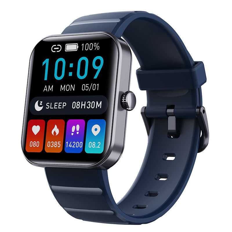 Smartwatch étanche, appels Bluetooth, moniteur cardiaque, sommeil.