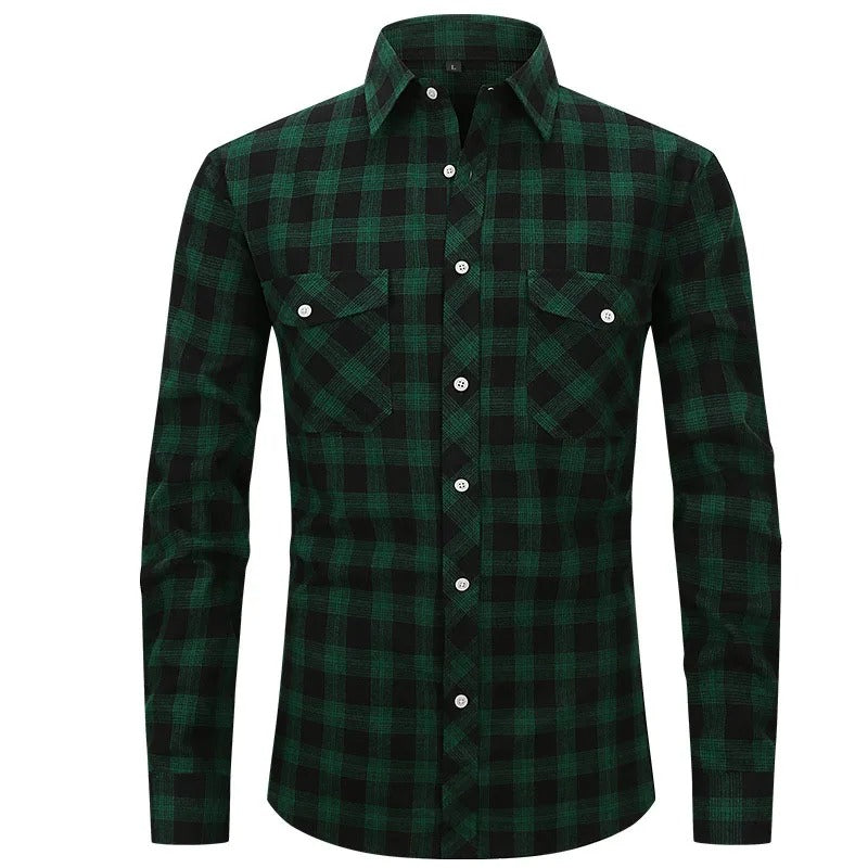 Chemise Homme à Carreaux - Flanelle Douce et Style Classique