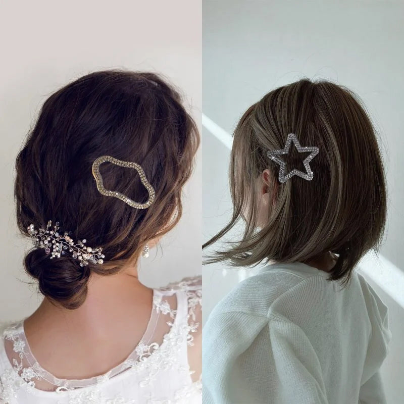 Barrettes de pinces à cheveux en strass (4 pièces)