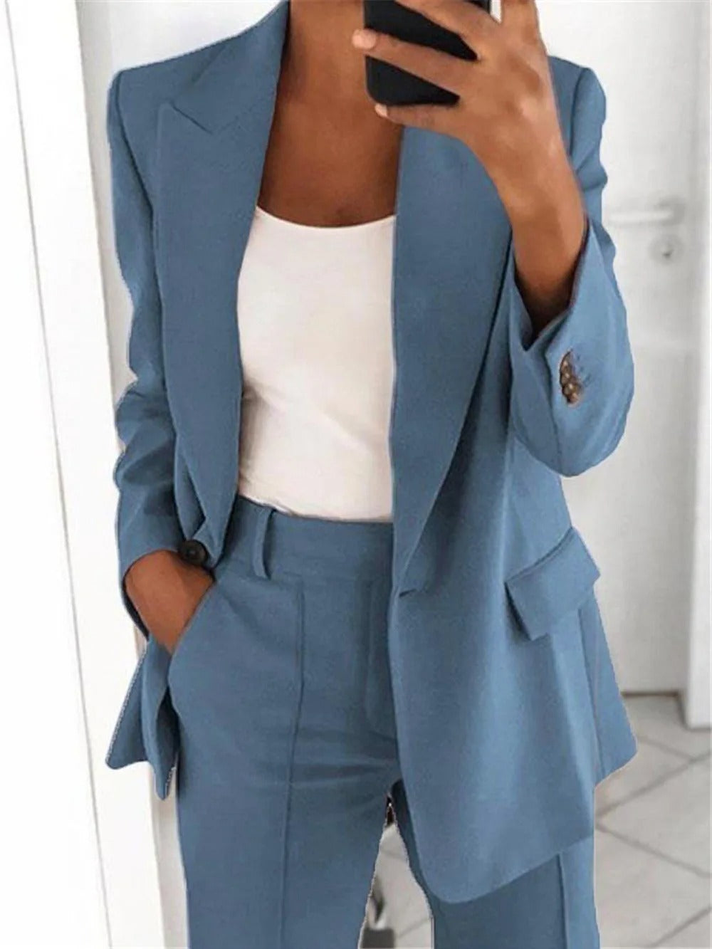 Conjunto Blazer y Pantalón Mujer - Traje Dos Piezas Elegante