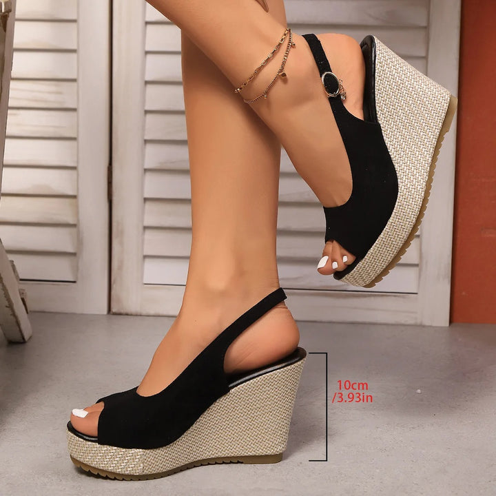 Audrey - Sandales à Talon Noires Élégantes pour Femmes