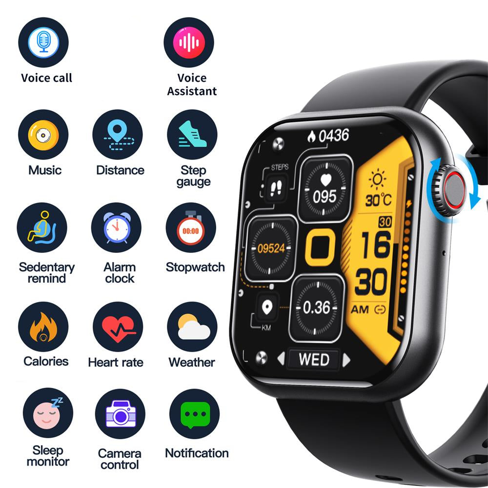 Moniteur de santé portable: montre connectée étanche avec cardio, O2, sommeil, sport.