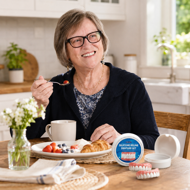 Prothèse dentaire amovible pour un sourire complet, confortable et facile à entretenir.