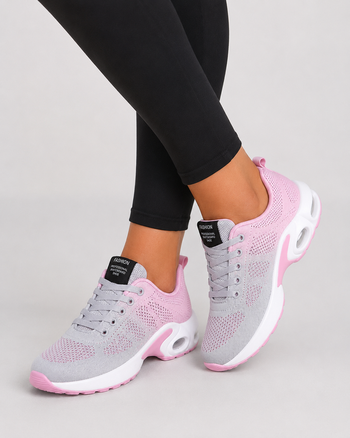 Sneakers confortables femme, soutien pour les pieds fatigués, marche facile.