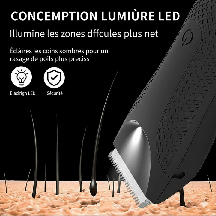 Tondeuse Corps Étanche pour Hommes - Précision & Ergonomie