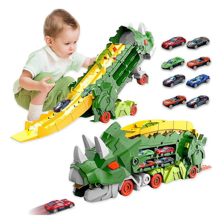 Super Transporteur Dino City mit Strecke - LKW und Dinosaurier