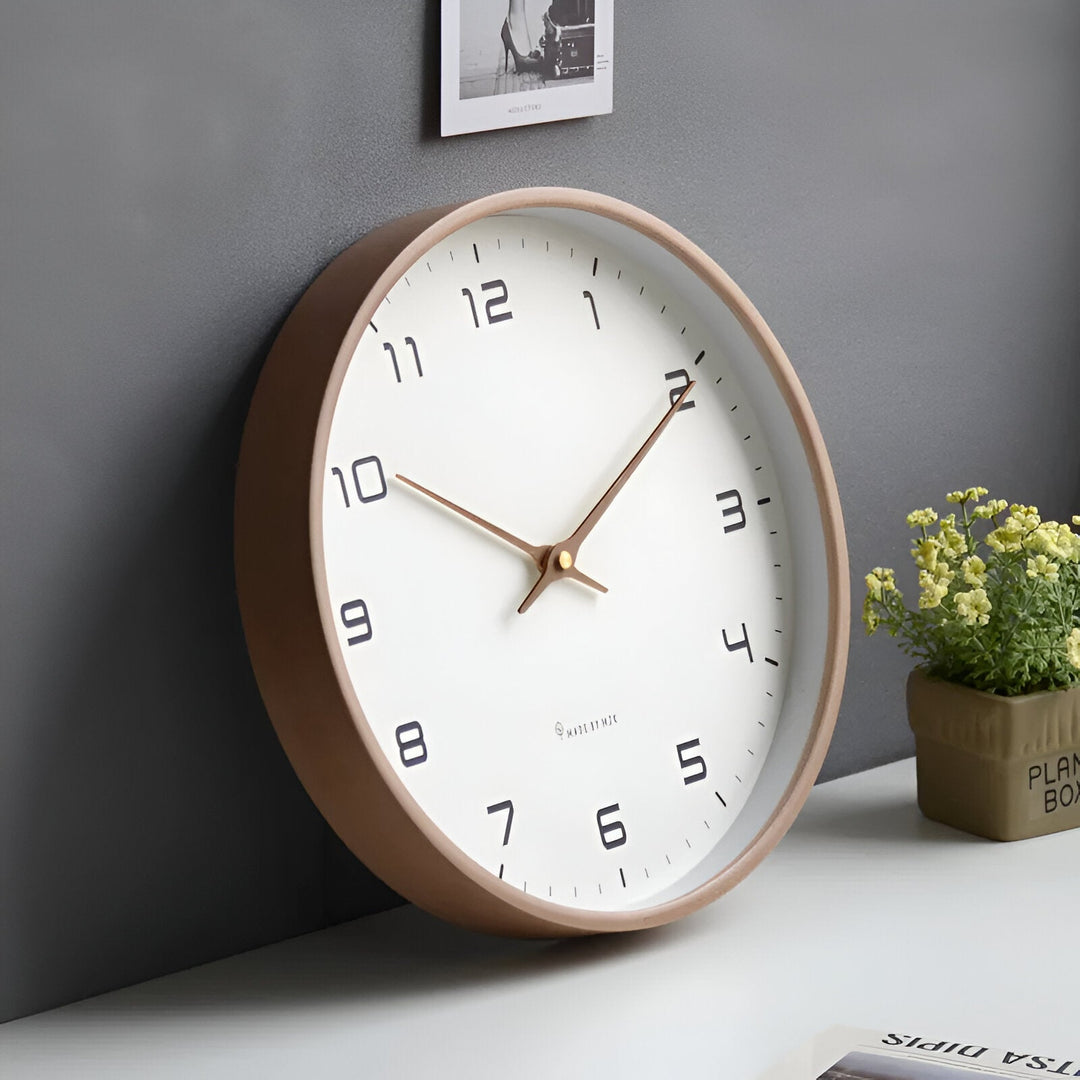 Horloge Murale Bois Ronde Nordique